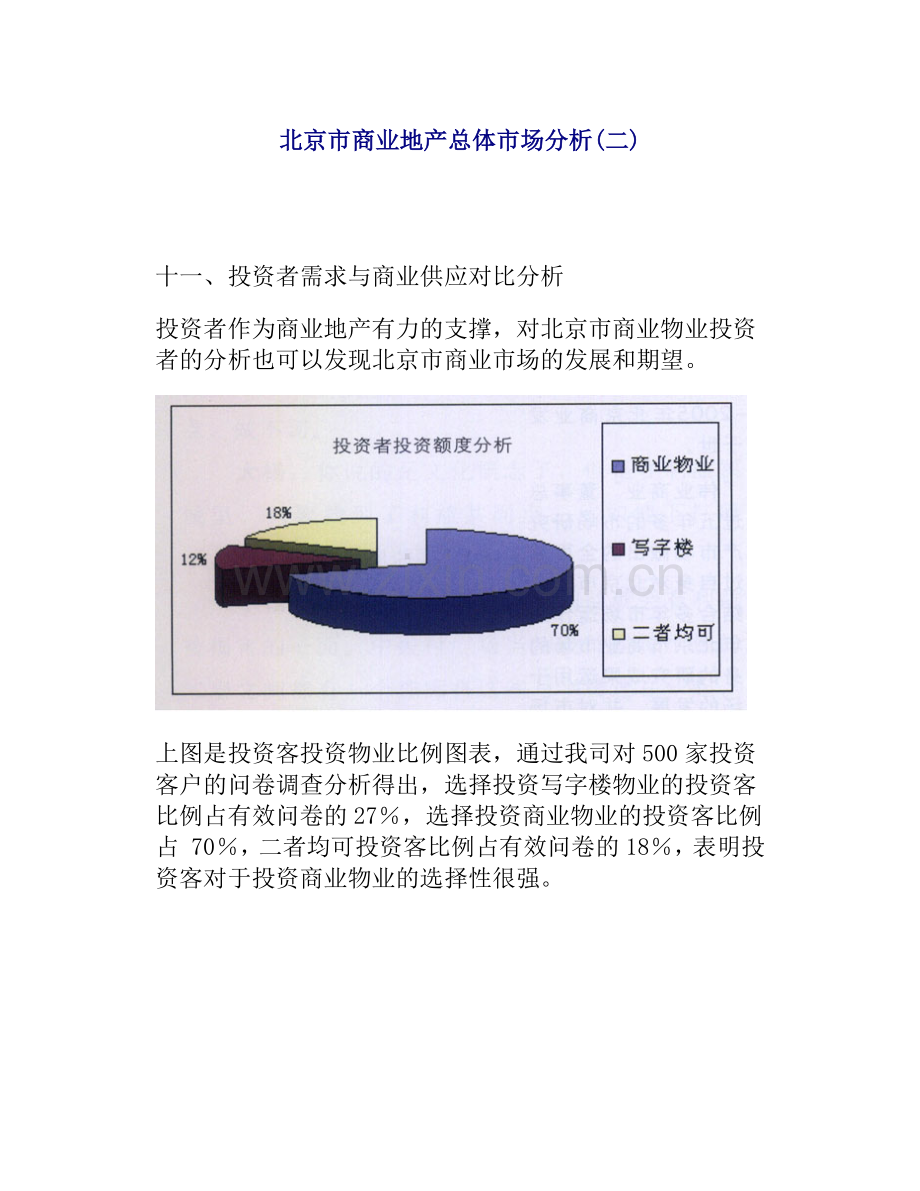 北京市商业地产总体市场分析.docx_第1页