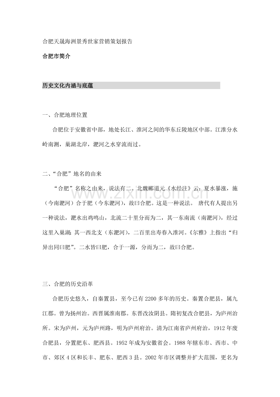 合肥天晟海洲景秀世家营销策划报告.docx_第1页