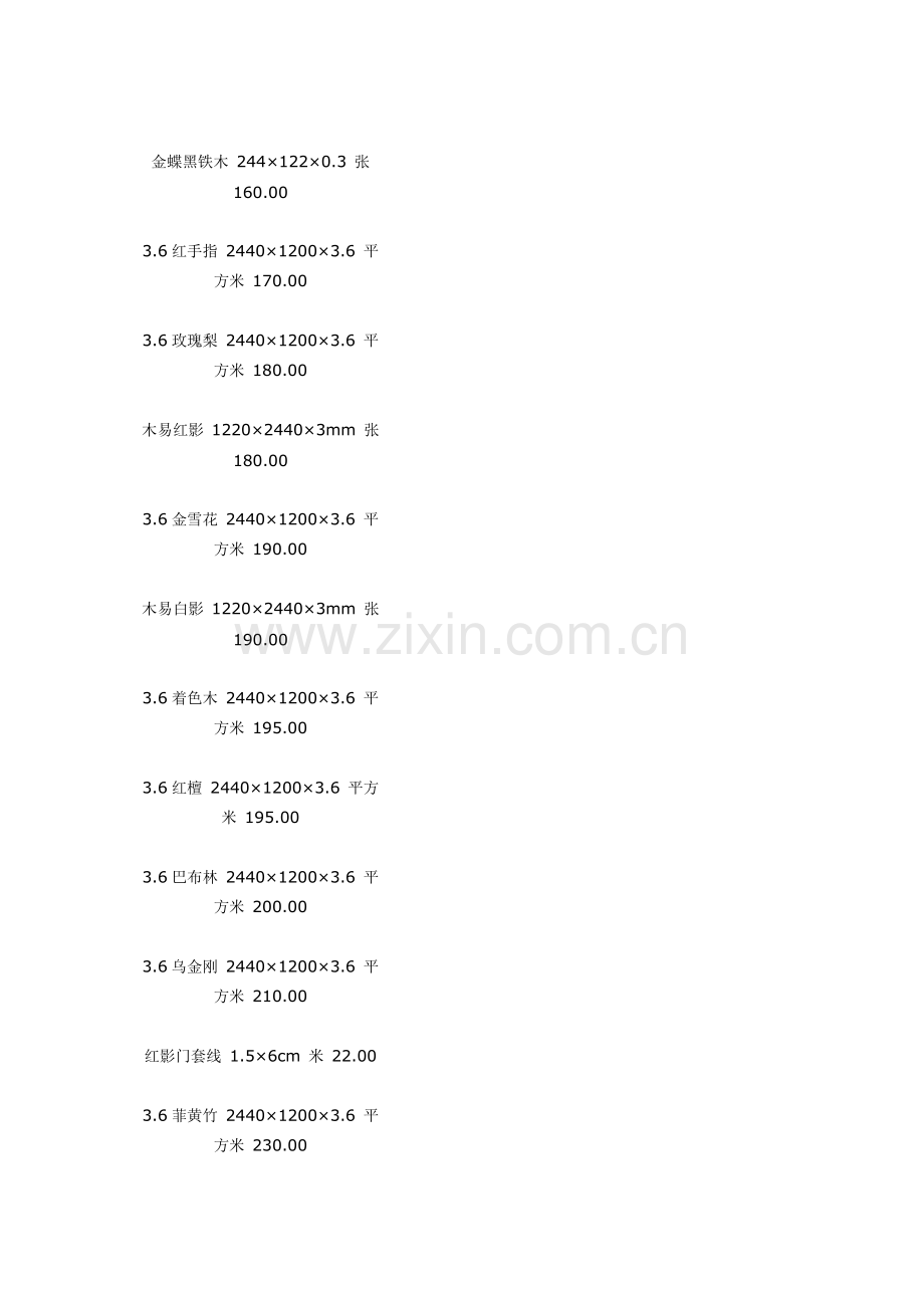 2千多种装饰材料价格大全.docx_第2页