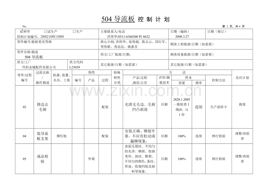 导流板样件控制计划.doc_第2页