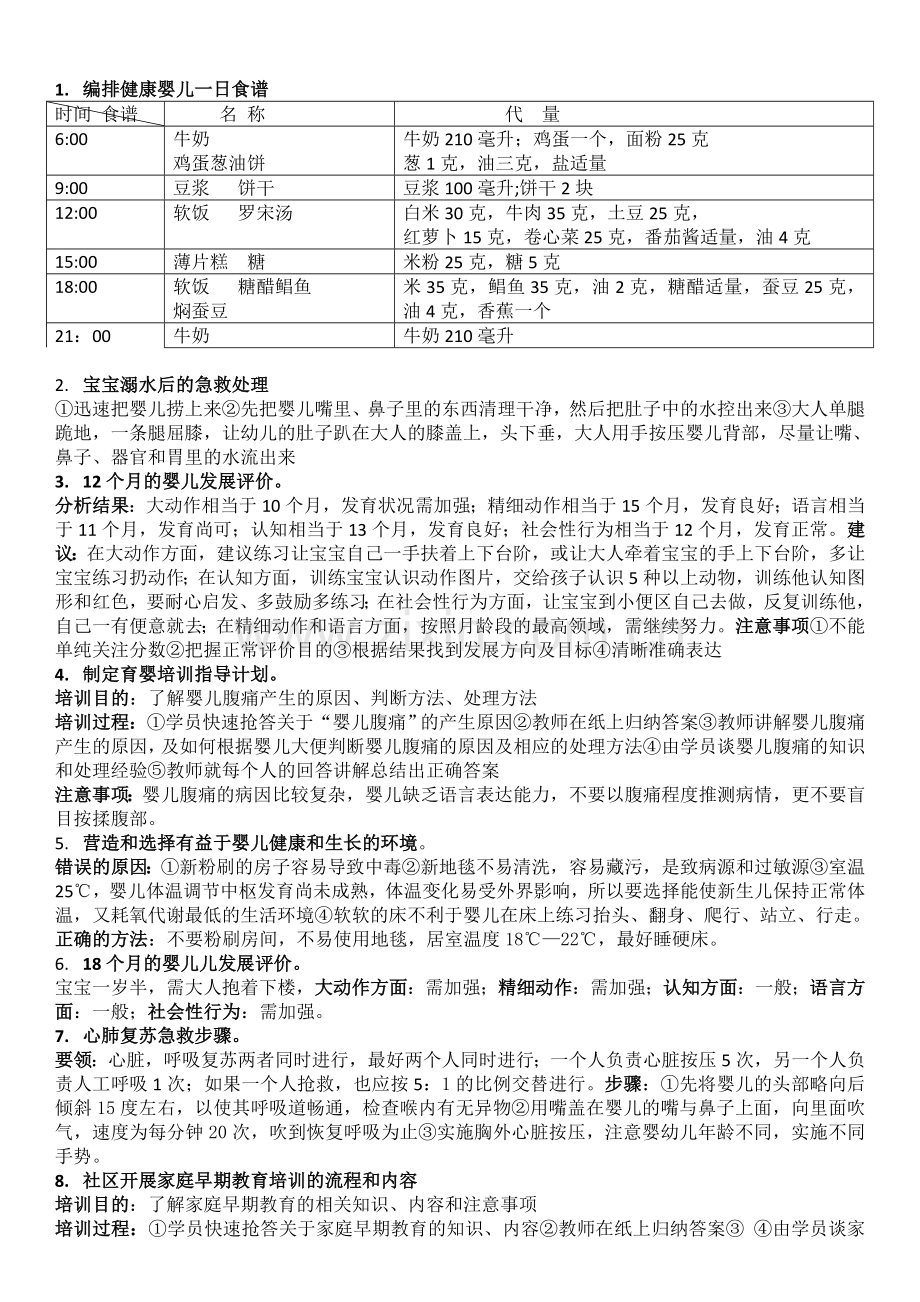 高级育婴师实操(1).doc_第1页