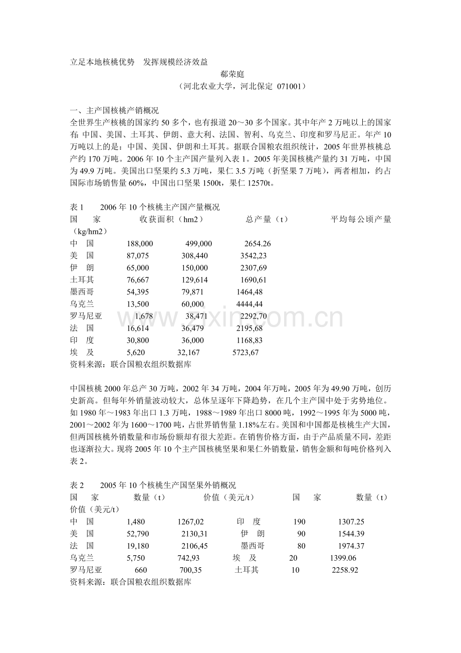 立足本地核桃优势发挥规模经济效益.doc_第1页
