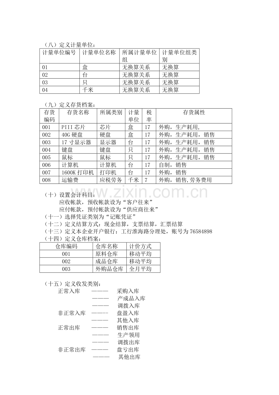 用友 购销存 进销存 模板练习手册 练习题.docx_第2页
