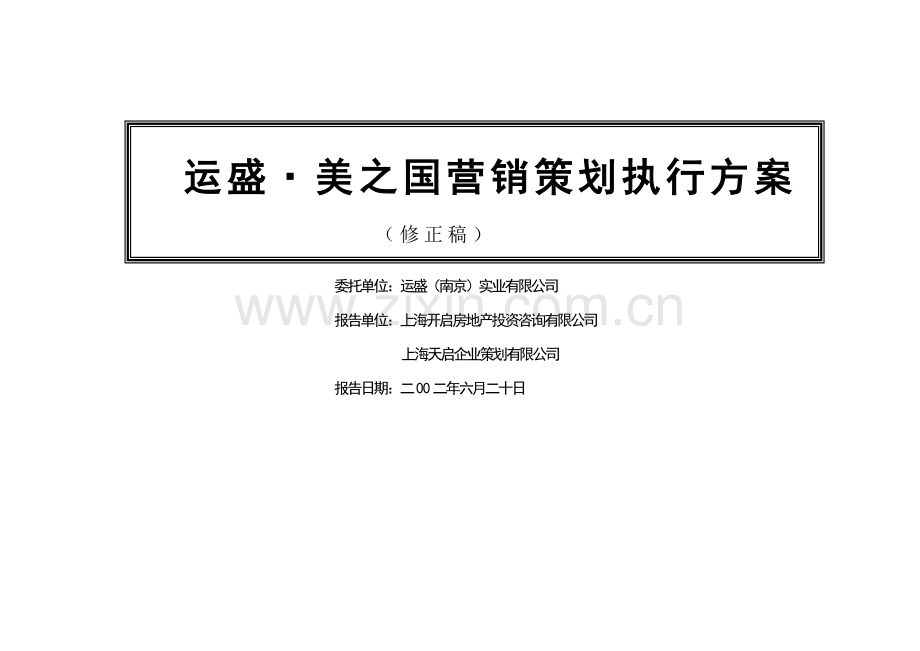 美之国营销策划执行方案.docx_第1页