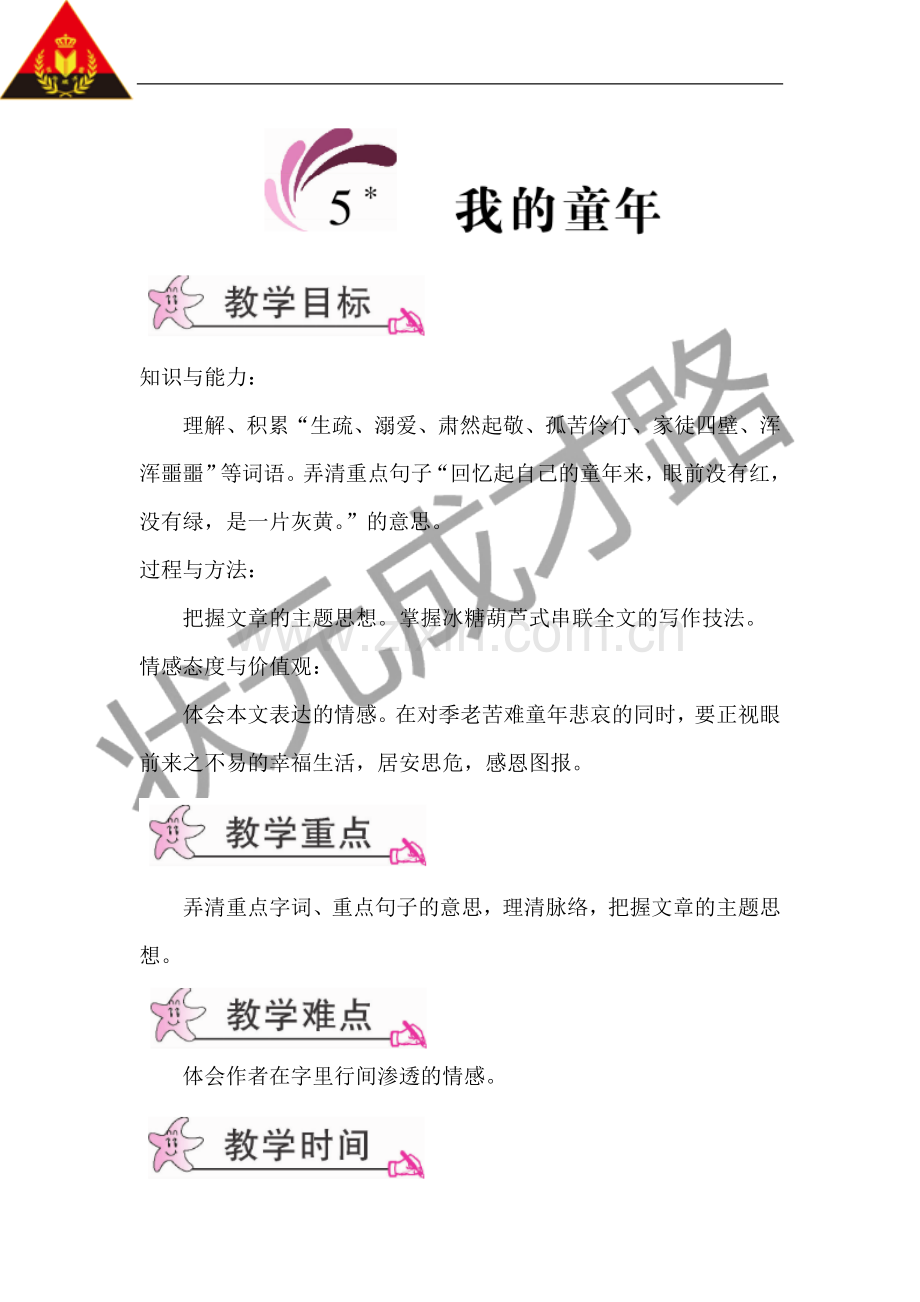 我的童年(教案.doc_第1页