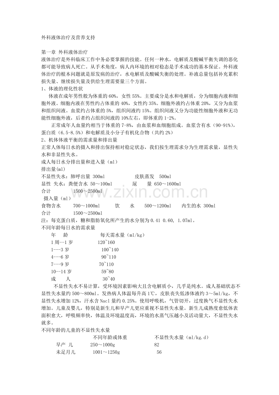 外科液体治疗及营养支持.doc_第1页