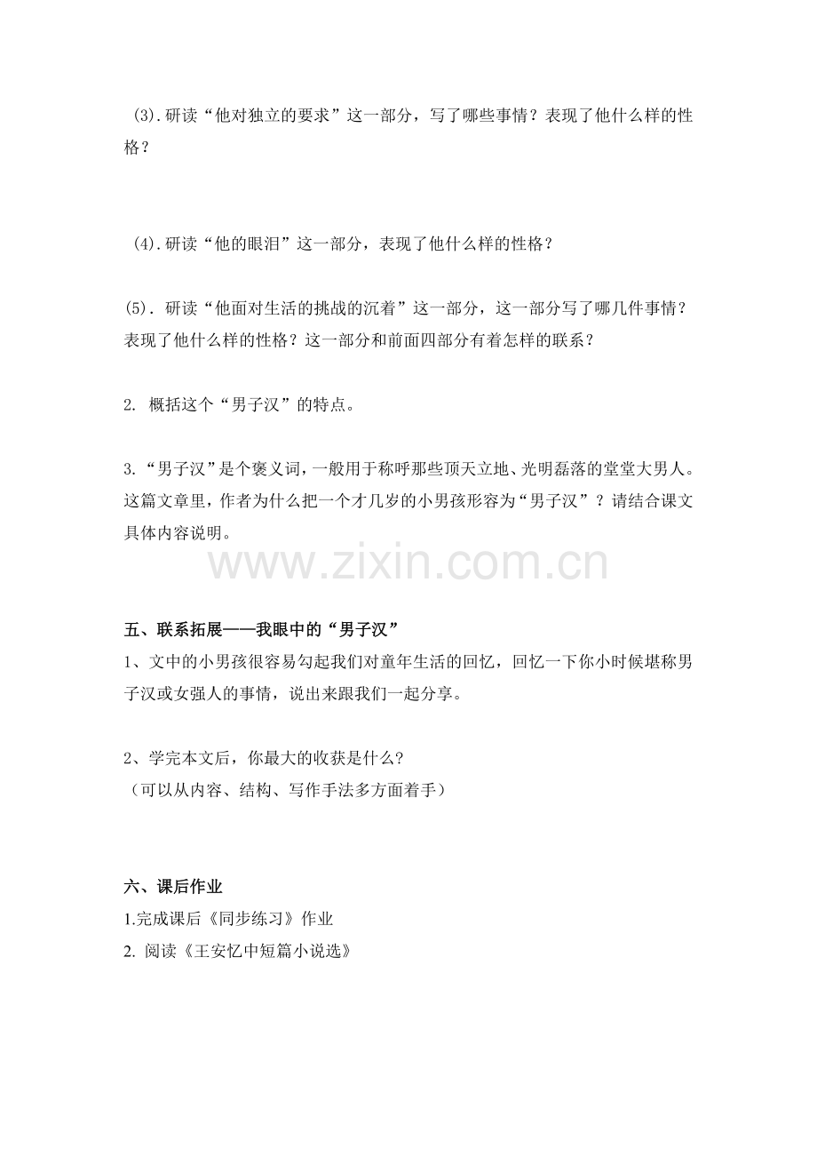 《我们家的男子汉》导学案.doc_第2页