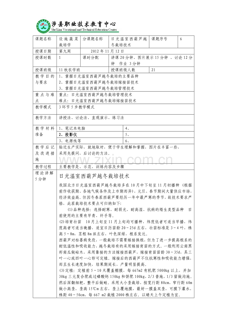 日光温室西葫芦越冬栽培技术.doc_第1页