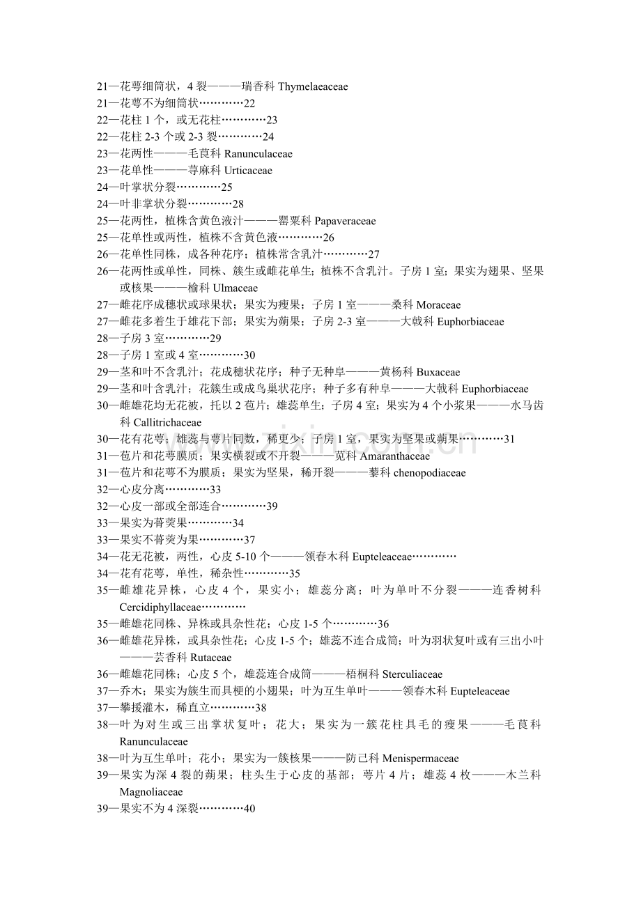 被子植物门双子叶植物检索表.doc_第2页