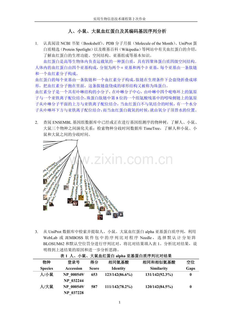 生物信息技术第二次作业.doc_第1页
