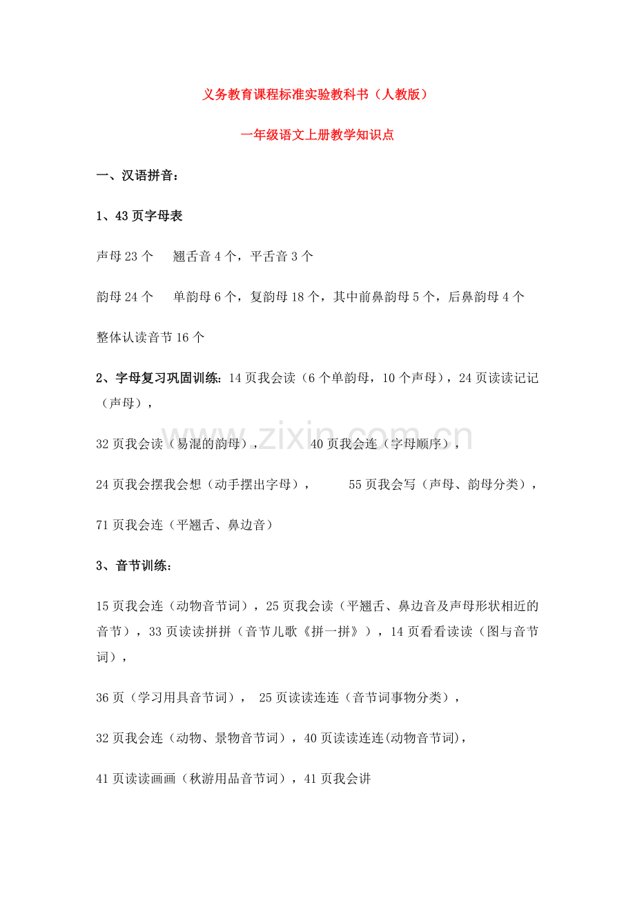 人教版_一年级上语文知识点.doc_第1页