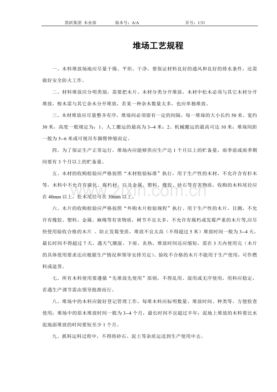 MDF生产作业指导书.doc_第1页