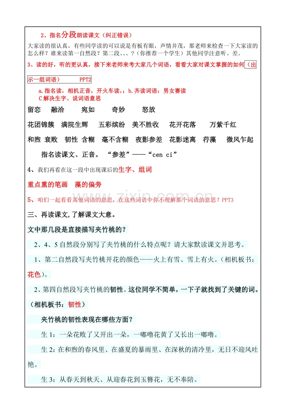 夹竹桃第一课时教学设计.doc_第2页