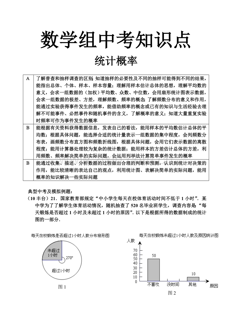 数学组知识点组合--统计及概率.doc_第1页