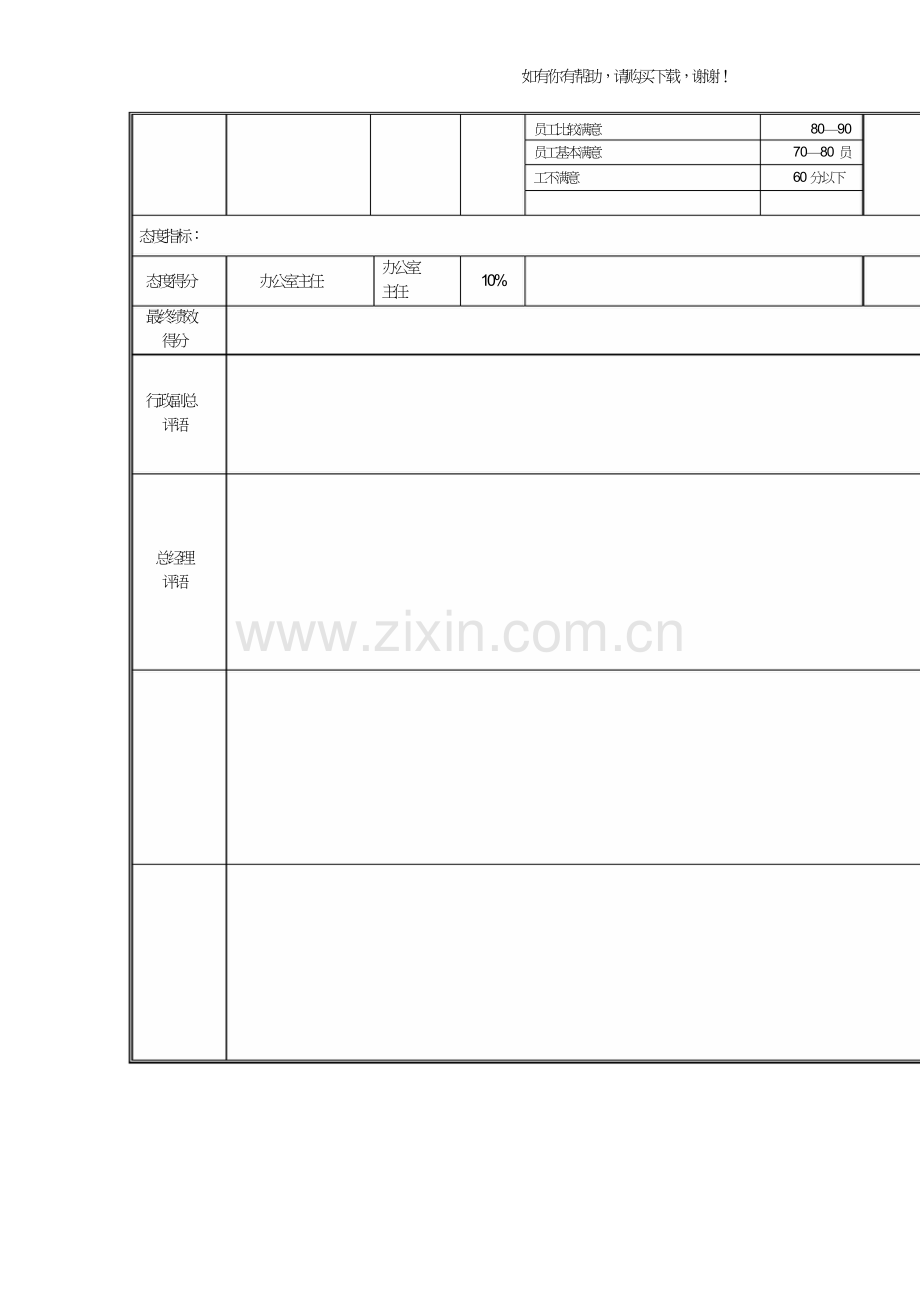 江动股份办公岗位绩效考核表-江动股份-文秘岗位绩效考核表.doc_第2页