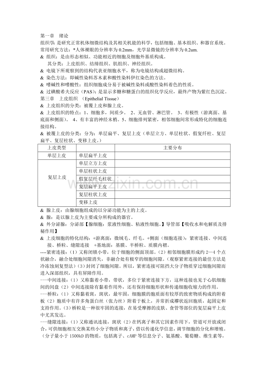 组织学与胚胎学复习.doc_第1页
