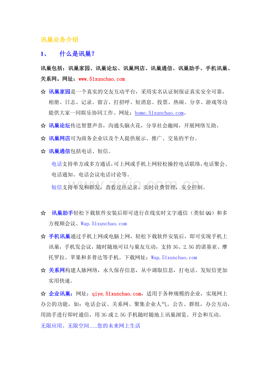 讯巢业务介绍.docx_第1页
