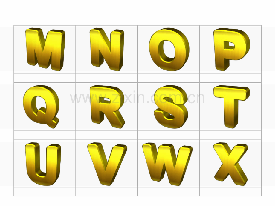 经典PPT幻灯片素材字体黄金字母.doc_第2页