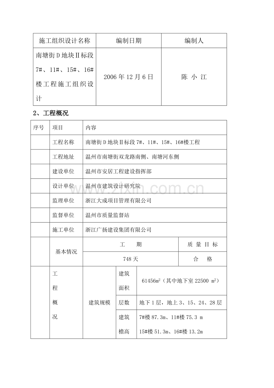 温州南塘街D地块Ⅱ标工程地下室混凝土施工方案.docx_第2页