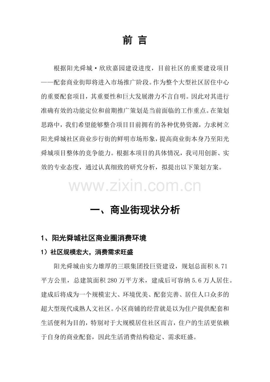 阳光舜城欣欣嘉园商业街营销推广策划方.docx_第2页