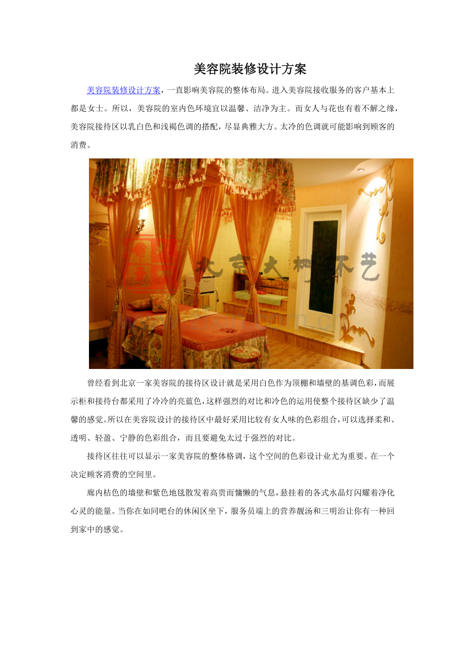 美容院装修设计方案.docx_第1页