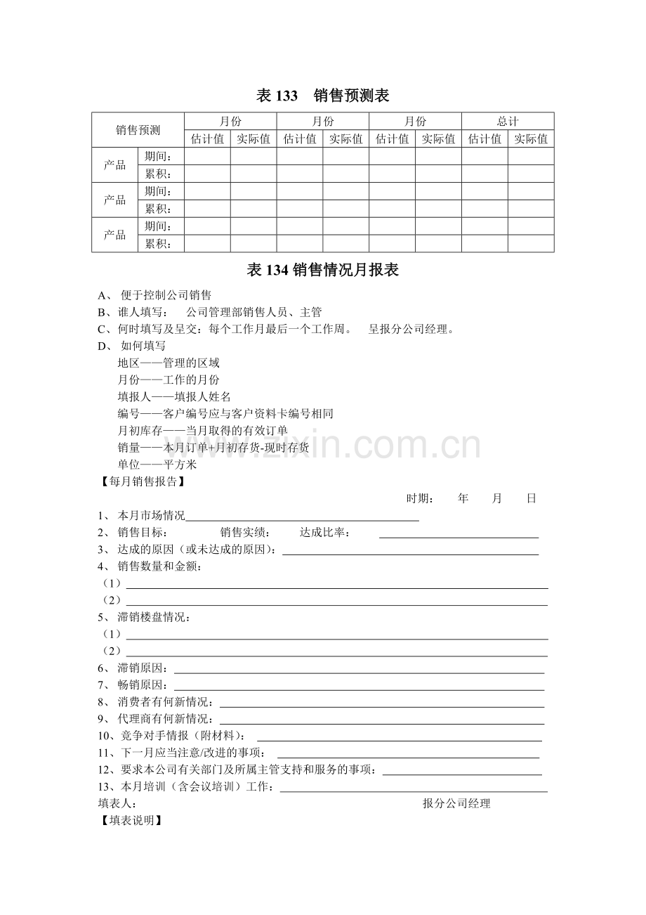 销售业绩管理表格133-154.docx_第1页