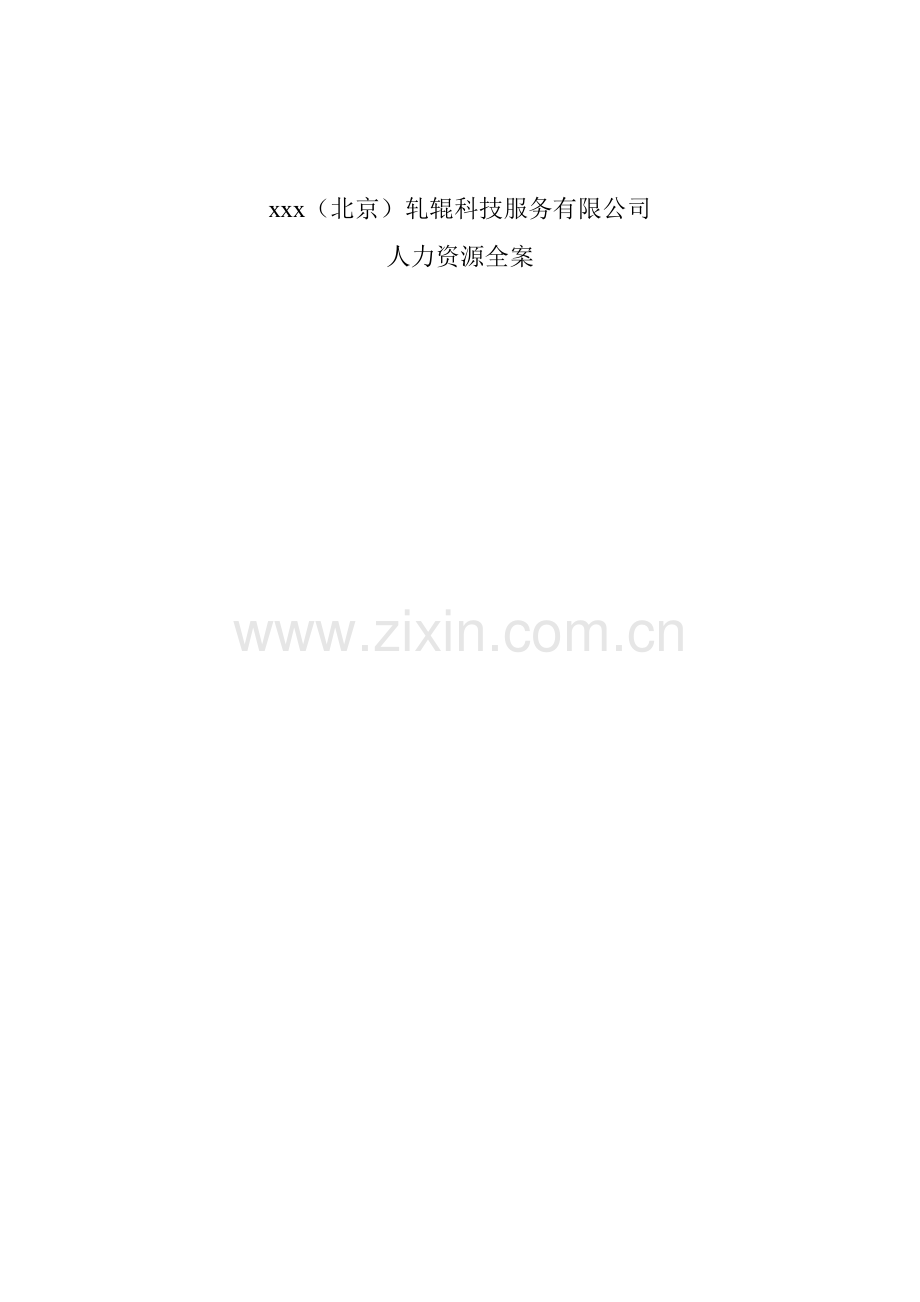 某某科技服务有限公司人力资源全案.doc_第1页