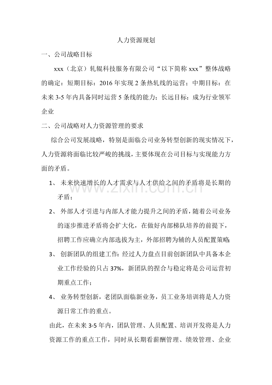 某某科技服务有限公司人力资源全案.doc_第2页