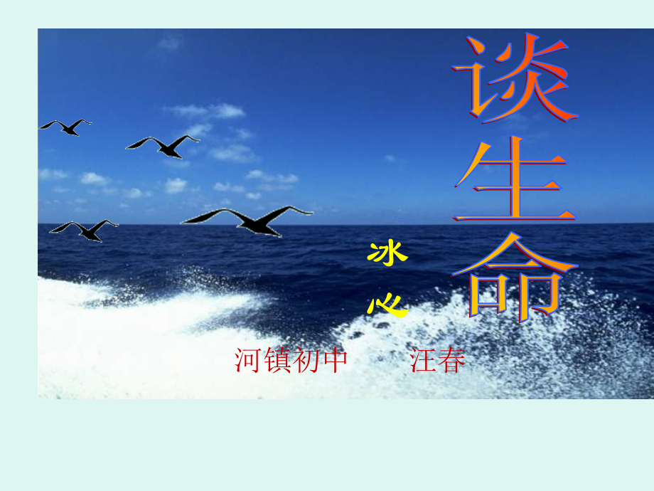 谈生命PPT.ppt_第1页