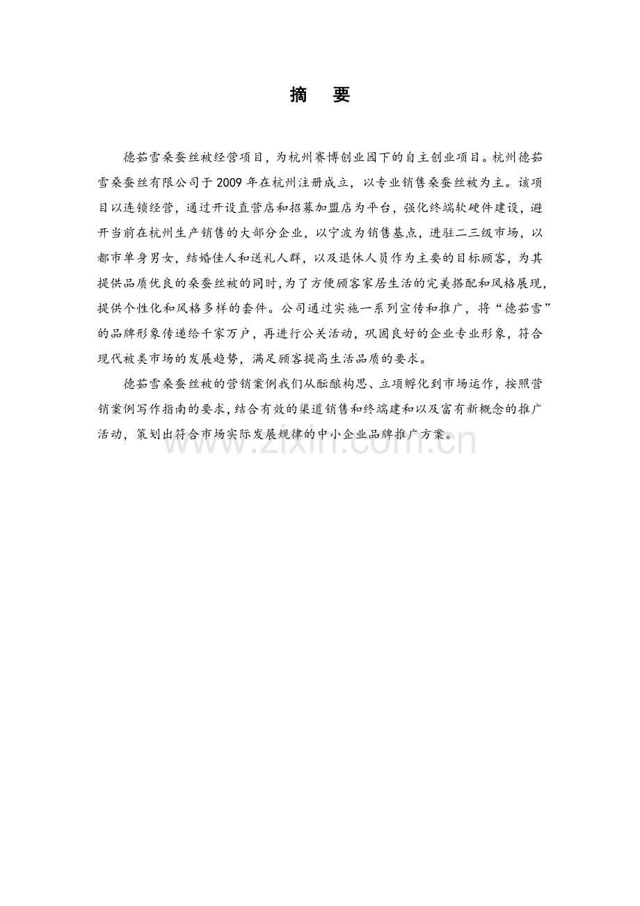 蚕丝在二三级市场的品牌推广策划案.docx_第2页