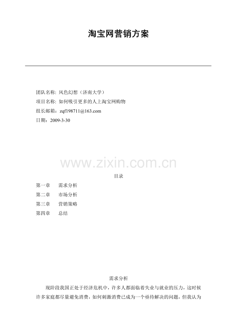 淘宝网营销方案.docx_第1页
