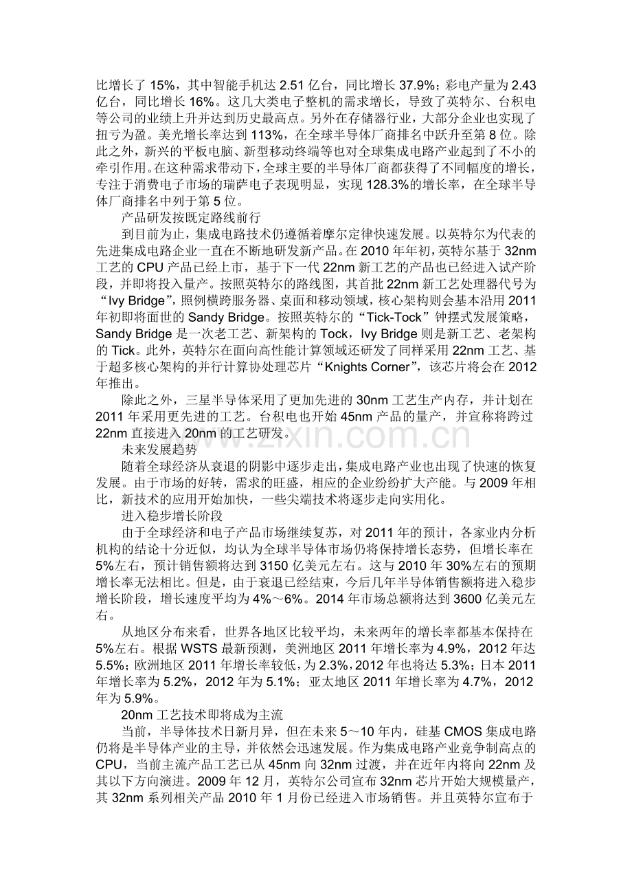 世界集成电路产业：需求旺盛-应用加快.doc_第2页