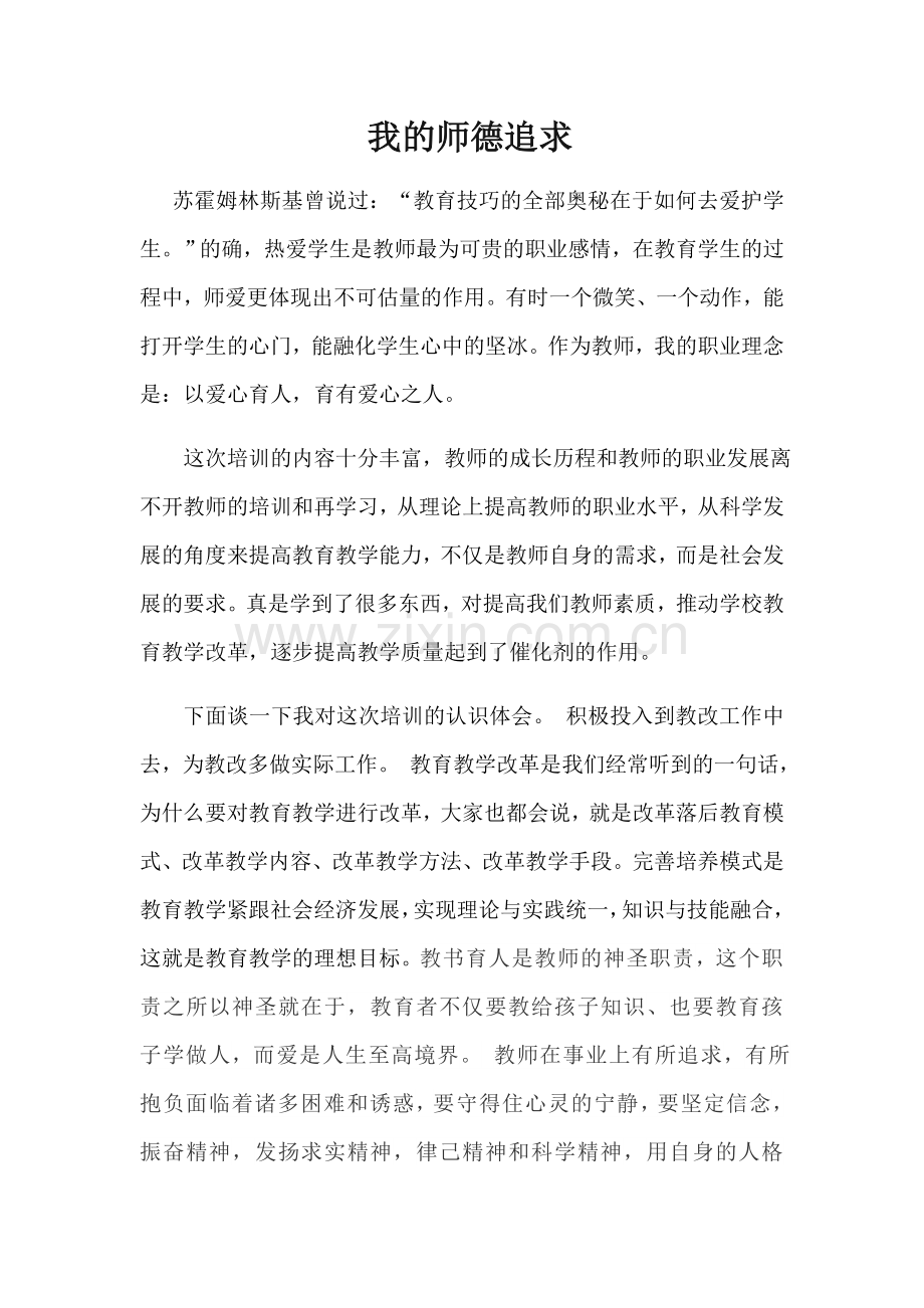 赵雪我的师德追求.docx_第1页