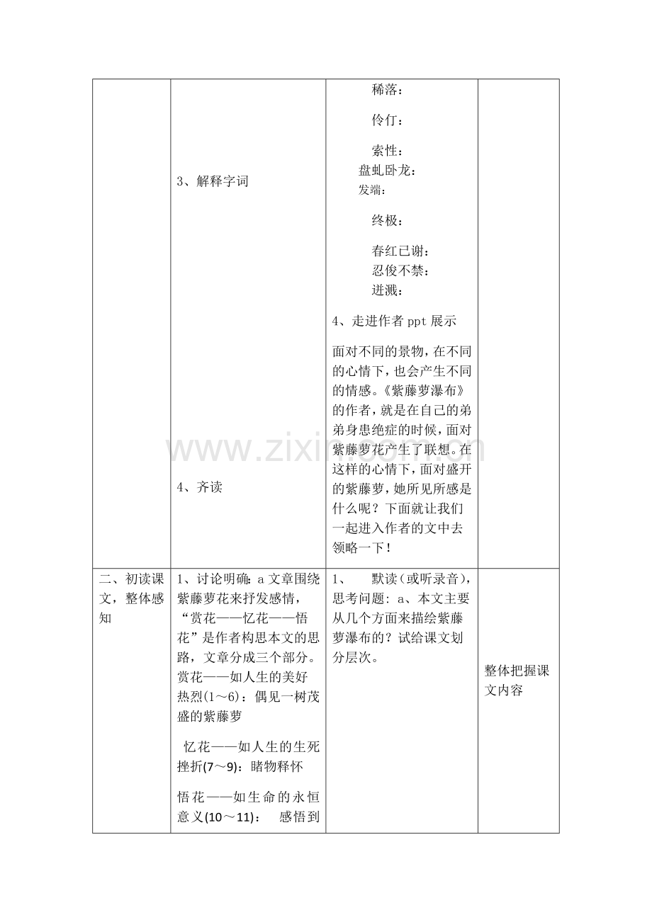 (部编)初中语文人教2011课标版七年级下册17紫藤萝瀑布.docx_第2页