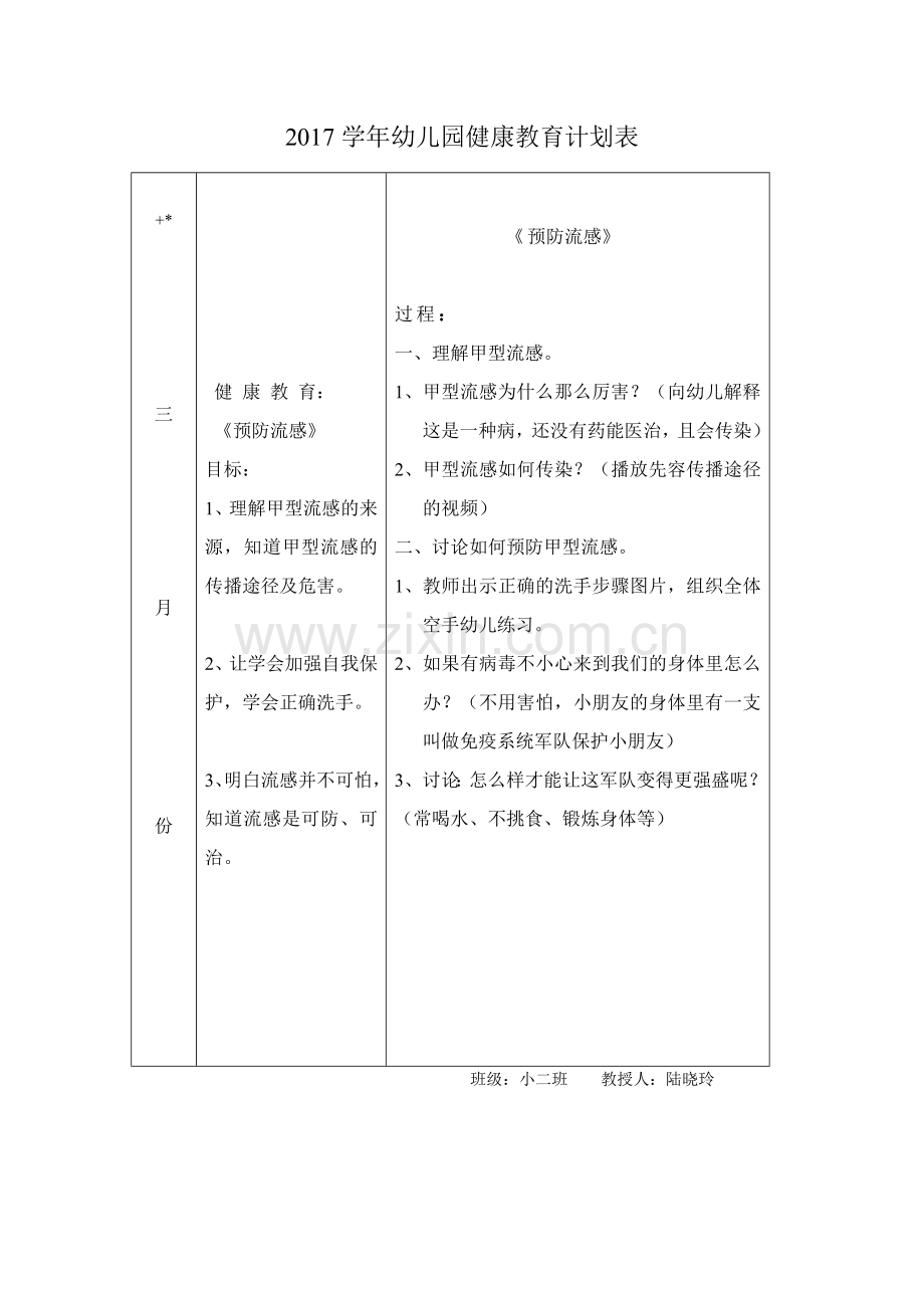 2016小班下学期健康安全教育.doc_第1页