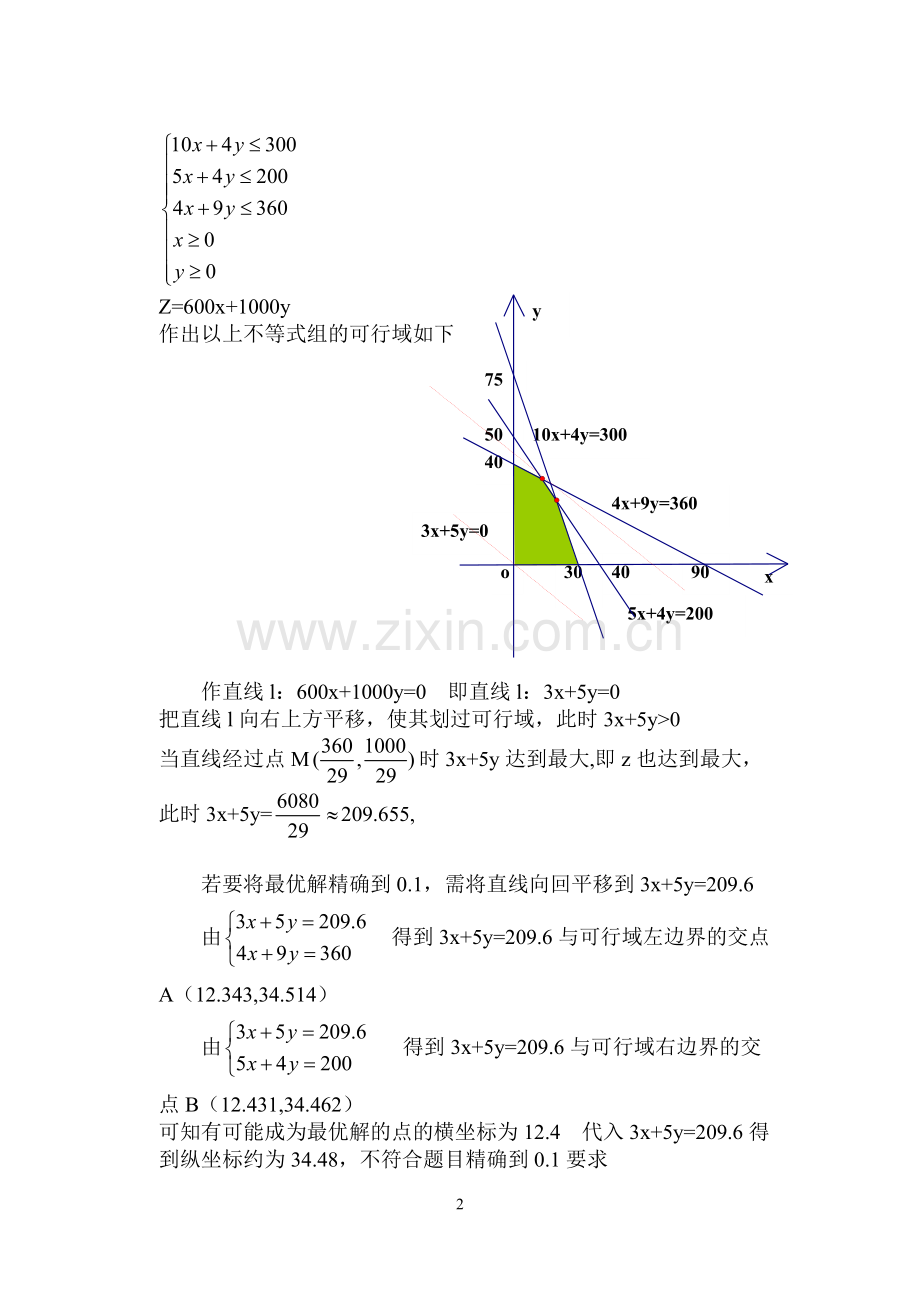 如何认识线性规划实际问题中有关最优解的精确问题.doc_第2页