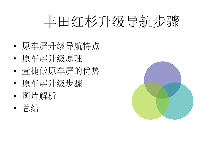 丰田红杉升级导航全过程解析丰田红杉加装导航效果分享上海壹捷.ppt_第1页