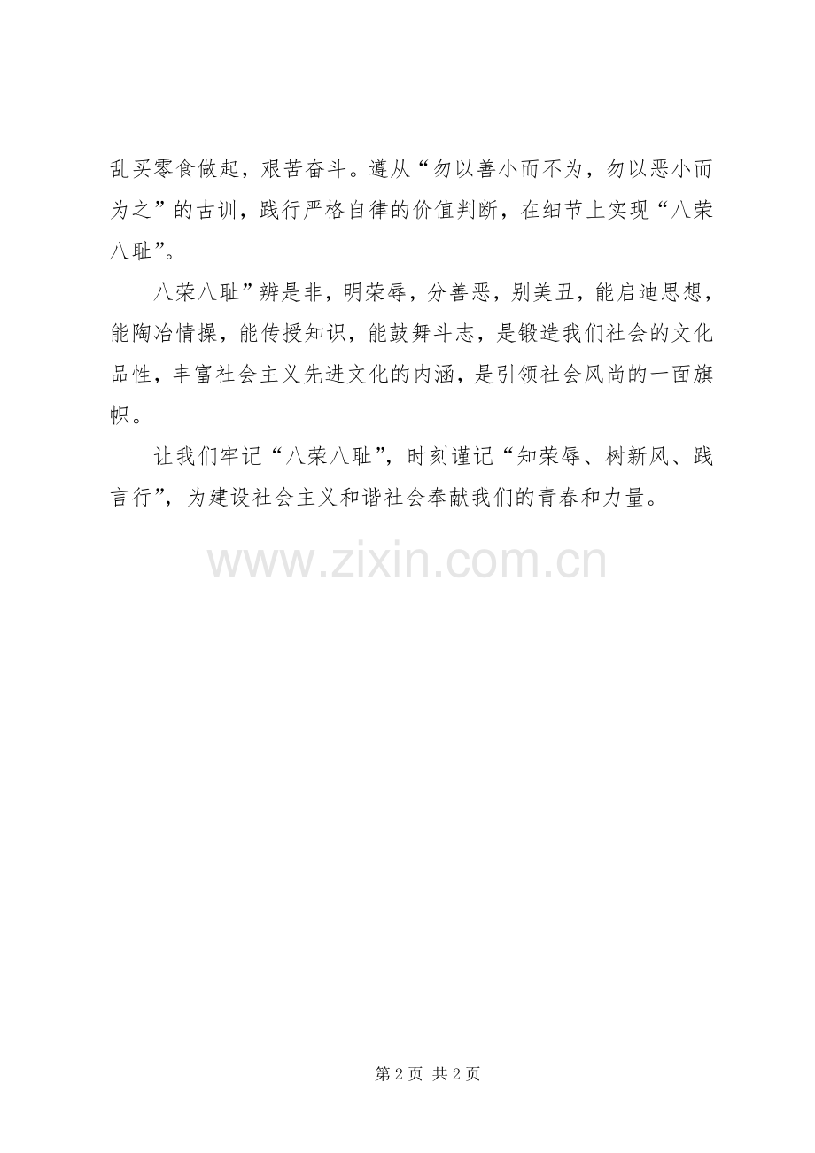 共青团员代表知荣辱树新风演讲稿范文 (2).docx_第2页