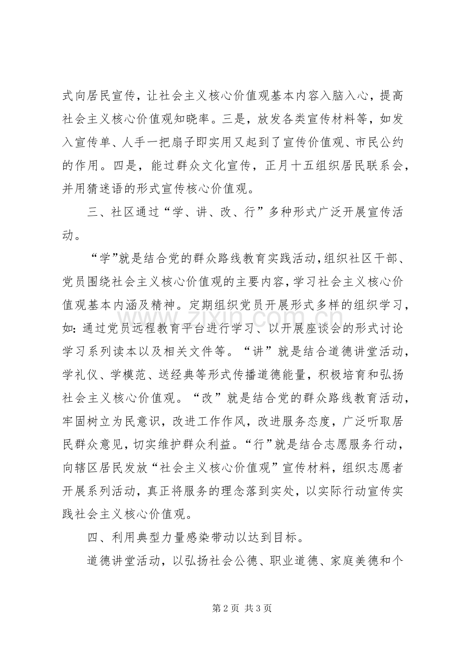 社区XX年践行核心价值观总结.docx_第2页