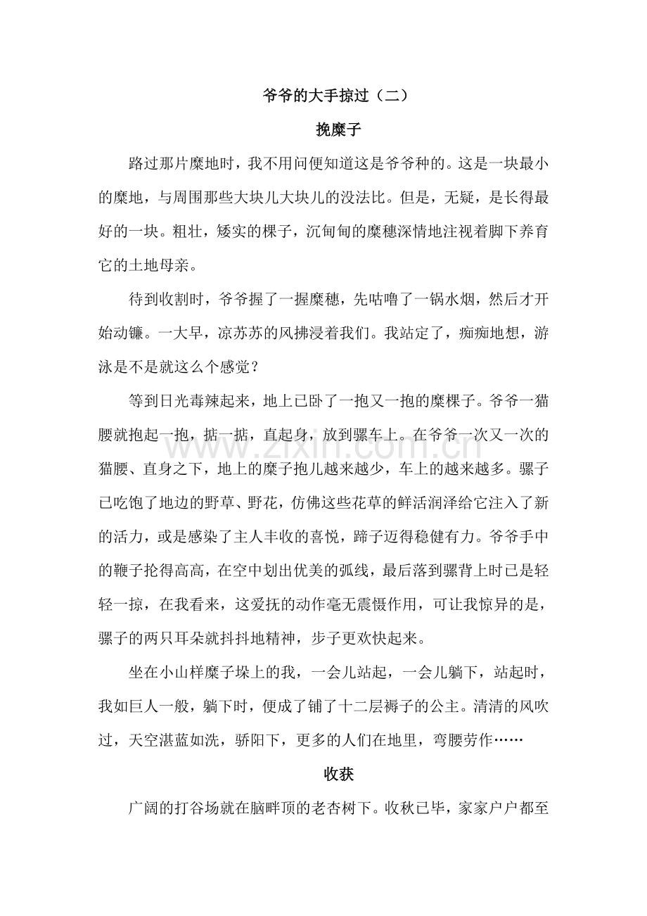 爷爷的大手掠过.doc_第1页