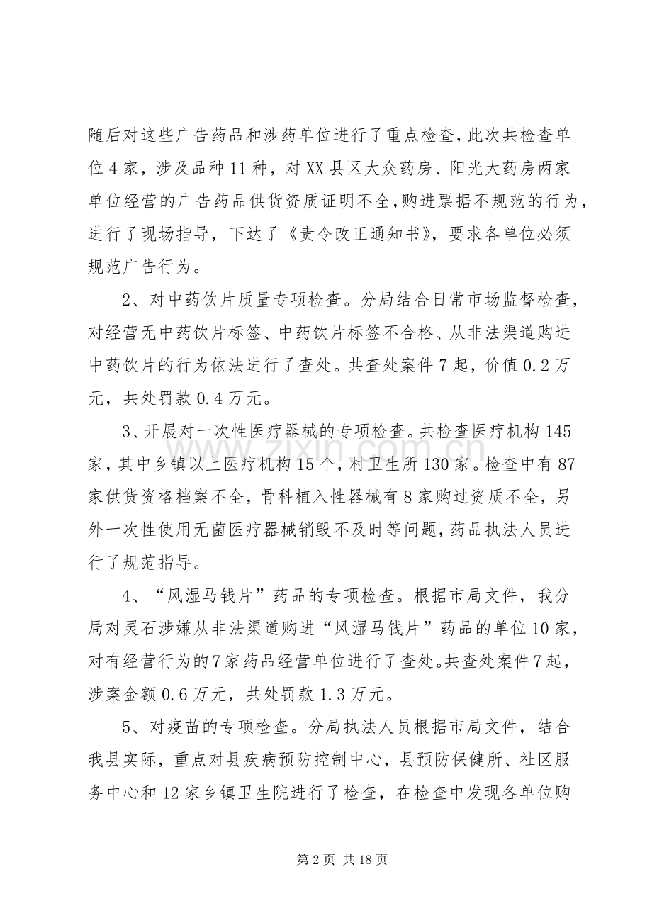 药品稽查年终总结(多篇).docx_第2页