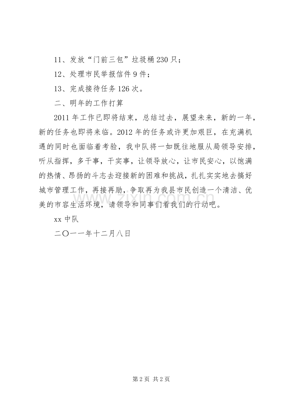 城市管理行政执法大队五月份工作总结.docx_第2页