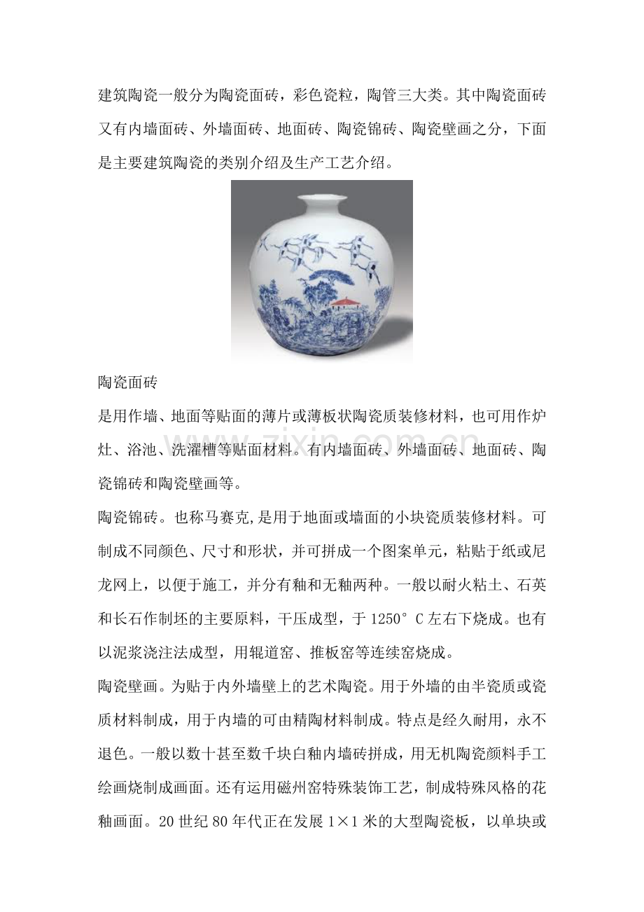 陶瓷生产工艺介绍.doc_第1页