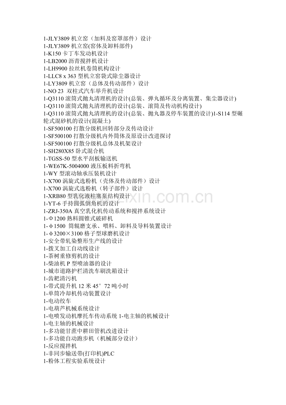 机械类毕业设计题目大全WMLming.doc_第2页
