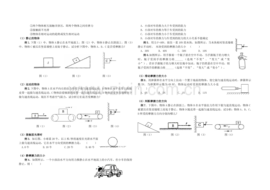 初中物理专项训练-受力分析.doc_第2页