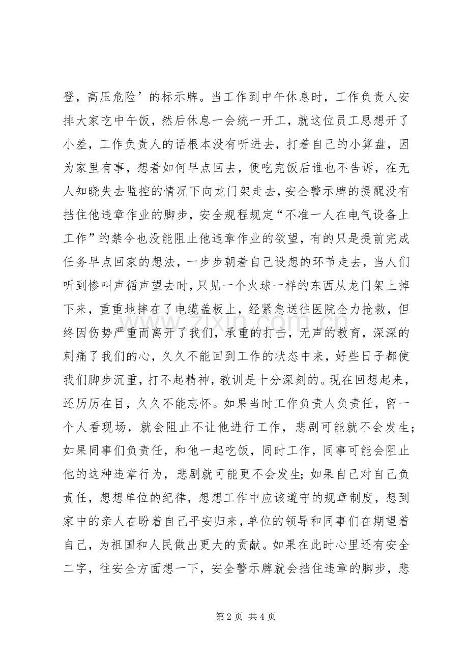 倡导电力行业的安全生产演讲稿范文.docx_第2页