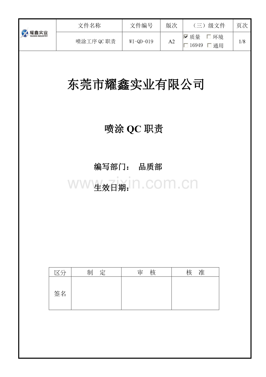 喷涂QC职责.doc_第1页