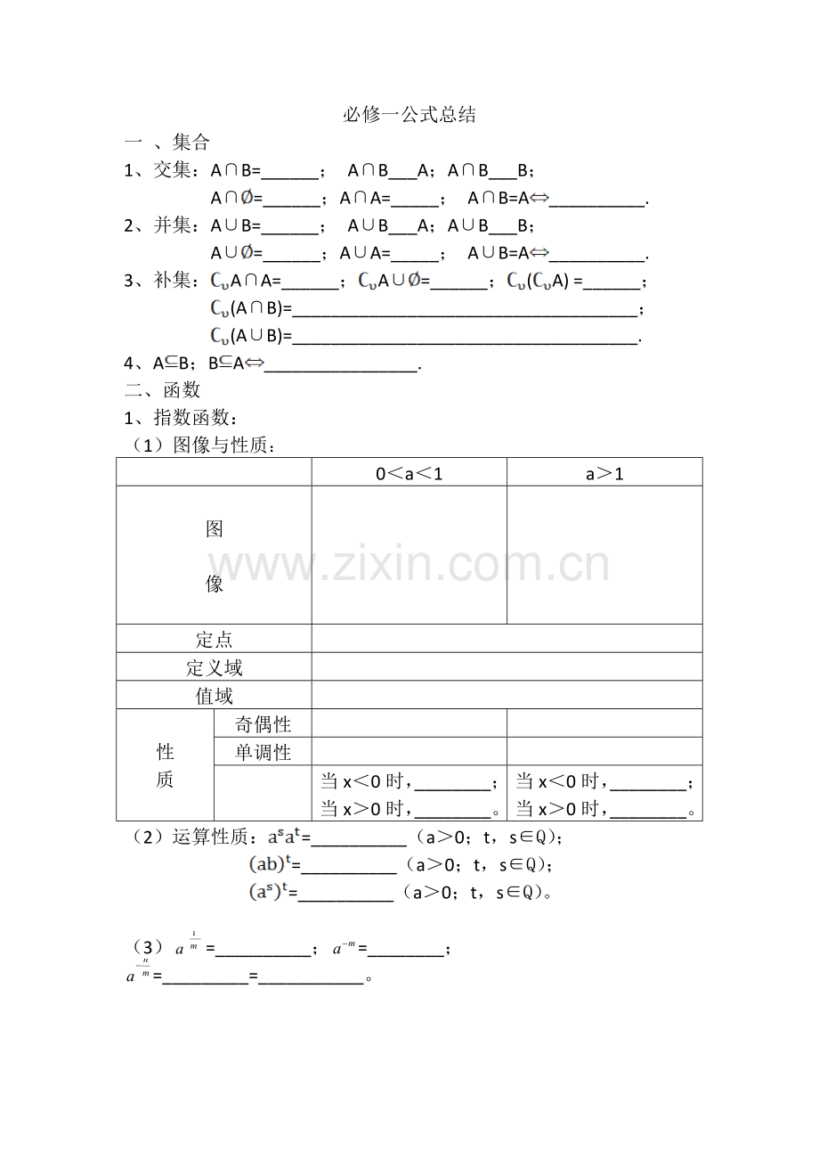必修一公式总结.doc_第1页