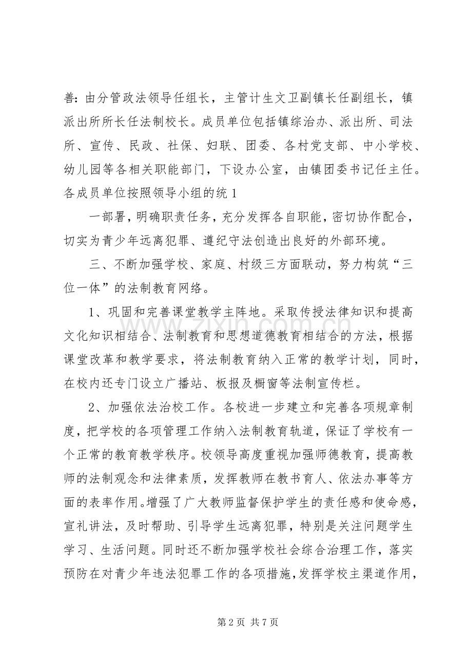 XX镇二0一一年预防青少年违法犯罪工作总结.docx_第2页
