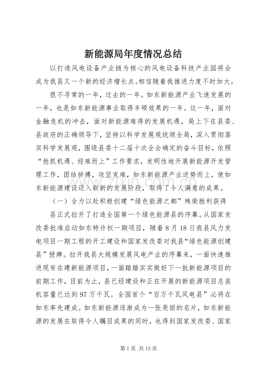 新能源局年度情况总结.docx_第1页